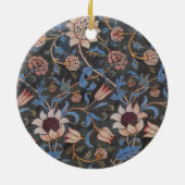 William Morris Evenlode Textile Floral Art Keramisch Ornament (Achterkant)
