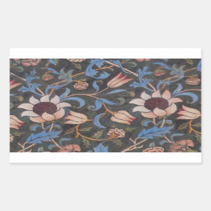 William Morris Evenlode Textile Floral Art Rechthoekige Sticker