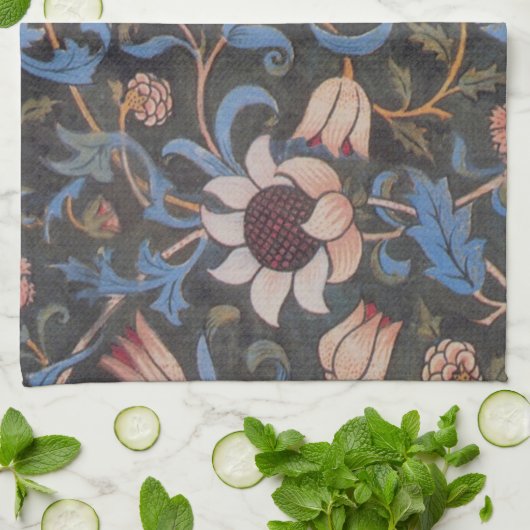 William Morris Evenlode Textile Floral Art Theedoek (Gevouwen)