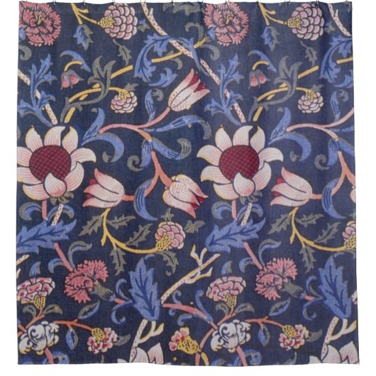 William Morris Evenlode Textile Pattern Douchegordijn (Voorkant)