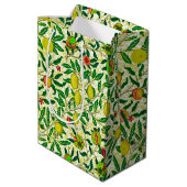 William Morris Exotic Fruit, Lemon Yellow Medium Cadeauzakje (Achterkant Gekanteld)