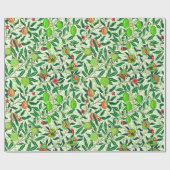 William Morris Exotic Fruit, Lime Green Cadeaupapier (Vlak)