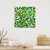 William Morris Exotic Fruit, Lime Green Poster (Keuken)