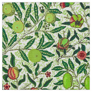 William Morris Exotic Fruit, Lime Green Stof