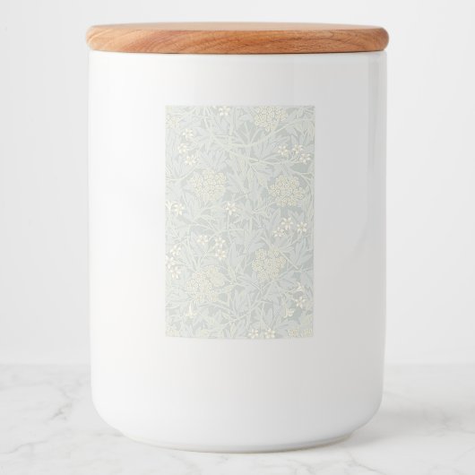 William Morris Faded Jasmine Storage Container Voedselcontainer Etiket (Voorkant)