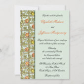 William Morris Faire-part de mariage aux oiseaux e (Devant)