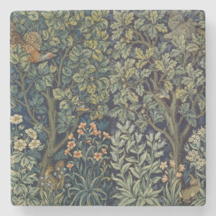 William Morris Fazant Vogel Boom Bos Stenen Onderzetter