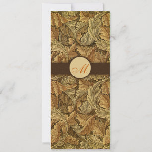 William Morris Feuilles Brown Faire-part de mariag