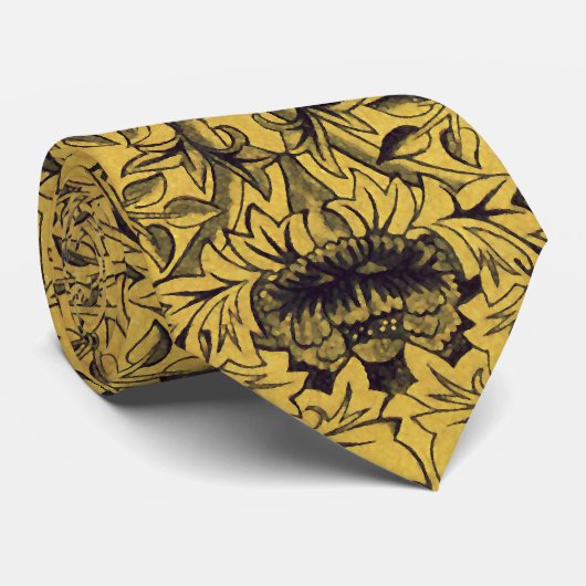 William Morris Fine Floral Wallpaper Pattern Stropdas (Opgerold)