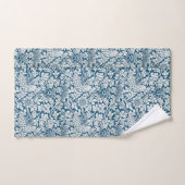 William Morris Fleurs Vintages Oiseaux Bleu Blanc (Serviette à main)