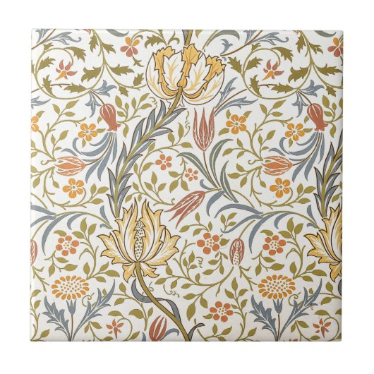 William Morris Flora Design Tegeltje (Voorkant)