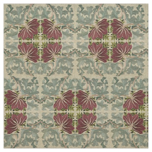 William Morris  Floral & Acanthus Pattern Stof (Swatch)