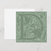 William Morris Floral Alphabet Monogram Letter D Kaart (Voorkant / Achterkant)