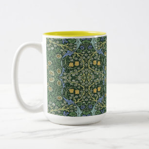 William Morris Floral Art Design Tweekleurige Koffiemok