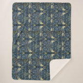 William Morris  Floral Bird Sherpa Deken (Voorkant)