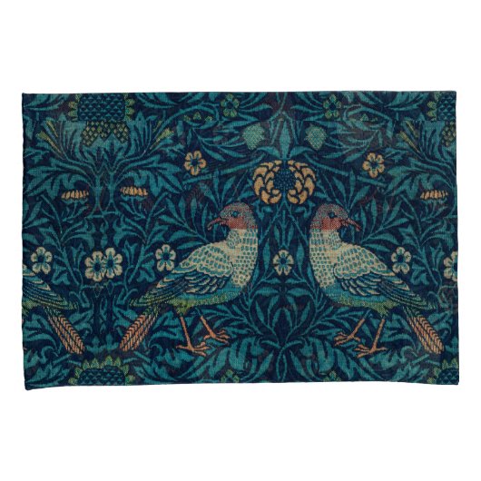 William Morris Floral Birds Kussensloop (Voorkant-Rechts)