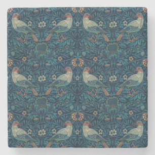 William Morris Floral Birds Stenen Onderzetter
