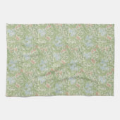 William Morris Floral Blue Green Pink Iris Theedoek (Horizontaal)