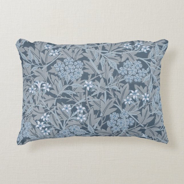 William Morris  Floral Blue Jasmine Accent Kussen (Voorkant)