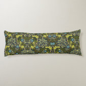 William Morris  Floral Blue Seaweed Lichaamskussen (Achterkant)