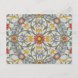 William Morris Floral Circle Flower Illustration Briefkaart