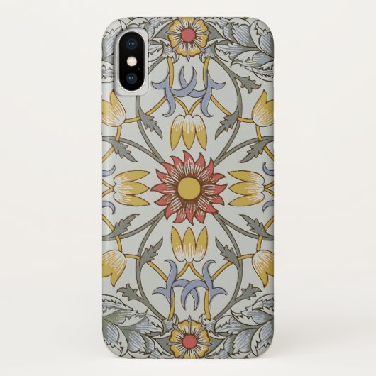 William Morris Floral Circle Flower Illustration Case-Mate iPhone Case (Achterkant)
