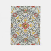 William Morris Floral Circle Flower Illustration Fleece Deken (Voorkant)