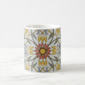 William Morris Floral Circle Flower Illustration Koffiemok (Center)