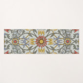 William Morris Floral Circle Flower Illustration Yogamat (Voorkant (horizontaal))