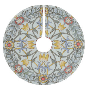 William Morris Floral Circle Illustratie bloem Kerstboom Rok