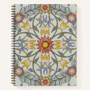 William Morris Floral Circle Illustratie bloem Notitieboek