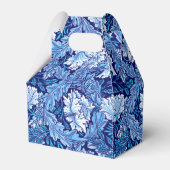 William Morris Floral, Cobalt Blue en White Bedankdoosjes (Voorkant Zijde)