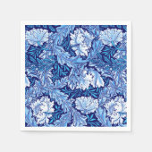 William Morris Floral, Cobalt Blue en White Servetten (Voorkant)