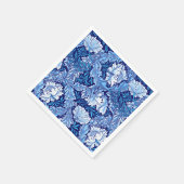 William Morris Floral, Cobalt Blue en White Servetten (Hoek)