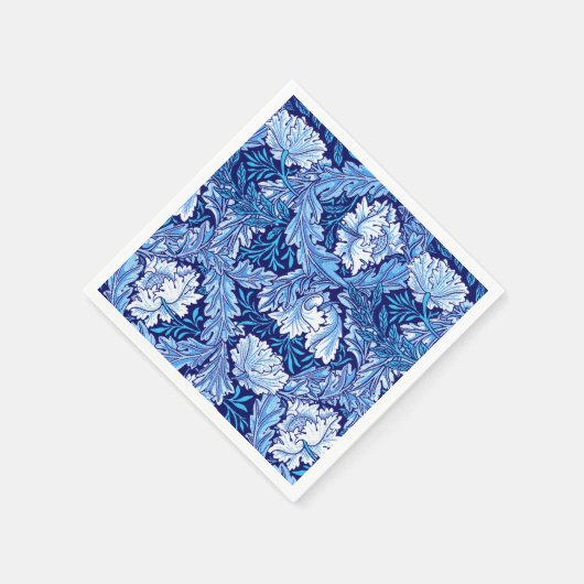 William Morris Floral, Cobalt Blue en White Servetten (Hoek)