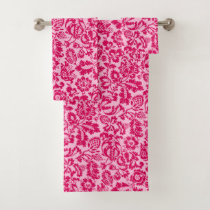 William Morris Floral Damask, Fuchsia et Pink