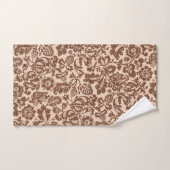 William Morris Floral Damask, Taupe Tan sur Beige (Serviette à main)