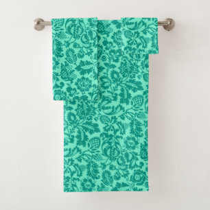 William Morris Floral Damask, Turquoise et Aqua