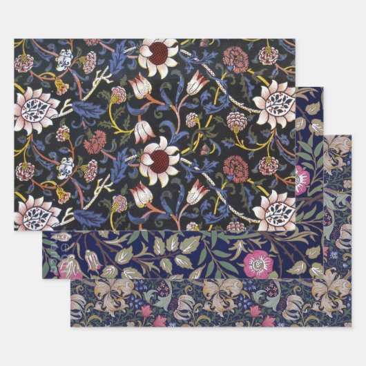 William Morris Floral Design Inpakpapier Vel (Set)
