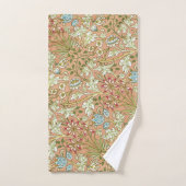 William Morris Floral Fleurs rose Bleu (Serviette à main)