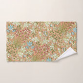 William Morris Floral Fleurs rose Bleu (Serviette à main)