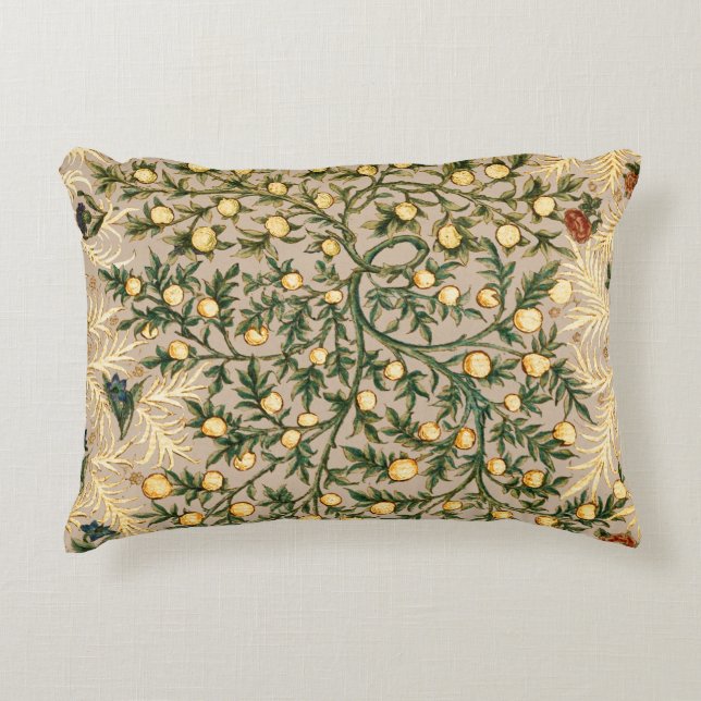 William Morris Floral Fruit Garden Flower Classic Accent Kussen (Voorkant)