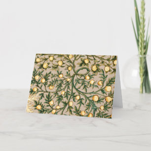 William Morris Floral Fruit Garden Flower Classic Bedankkaart