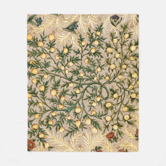 William Morris Floral Fruit Garden Flower Classic Fleece Deken (Voorkant)