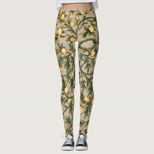 William Morris Floral Fruit Garden Flower Classic Leggings
