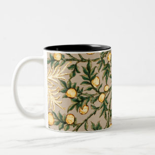 William Morris Floral Fruit Garden Flower Classic Tweekleurige Koffiemok