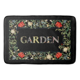 William Morris Floral Garden Motto en Lijst Badmat