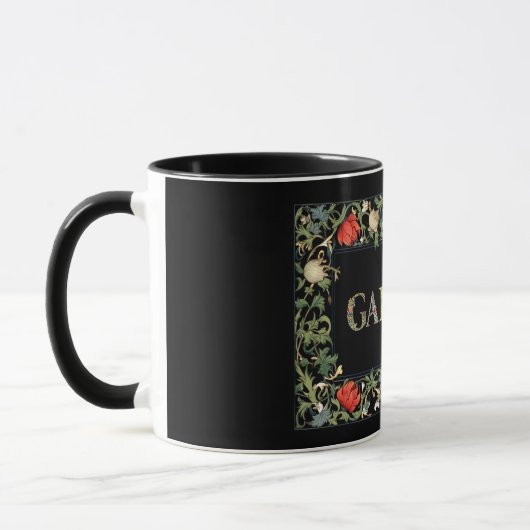 William Morris Floral Garden Motto en Lijst Mok (Links)