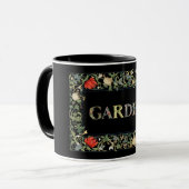 William Morris Floral Garden Motto en Lijst Mok (Voorkant links)