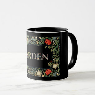 William Morris Floral Garden Motto en Lijst Mok